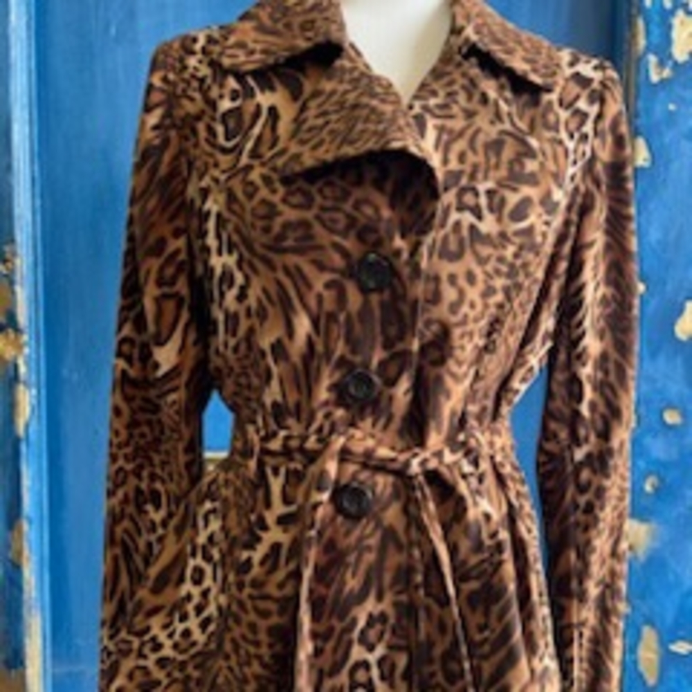 Laura Scott Animal Print Coat